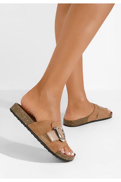 B T Shoes Isabelle women's slippers khaki