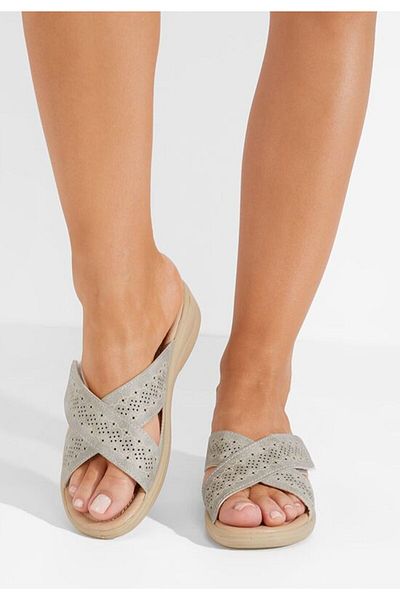 B T Shoes Papuci cu talpa ortopedica Madasa gri