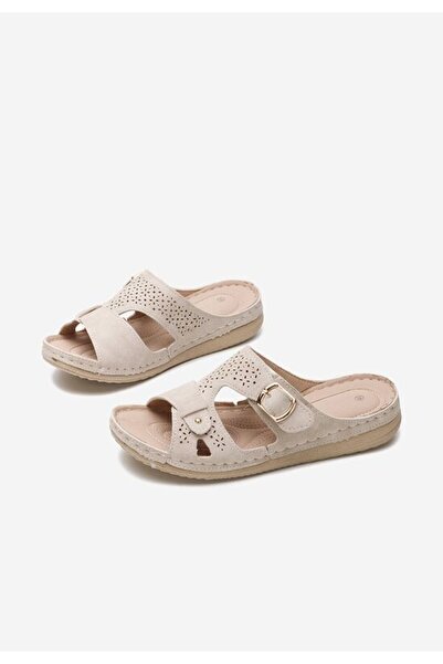 B T Shoes Skena beige orthopedic insole slippers