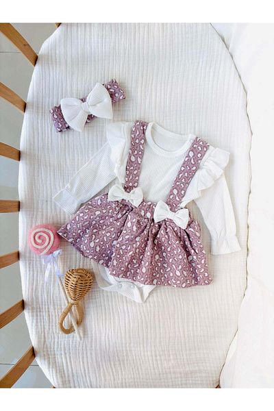 NUNU BABY Perla 3 Piece Dress Set - Lilac
