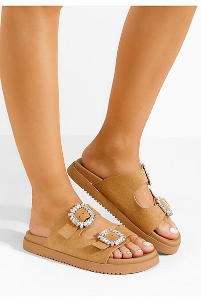 B T Shoes Women's slippers Galena camel