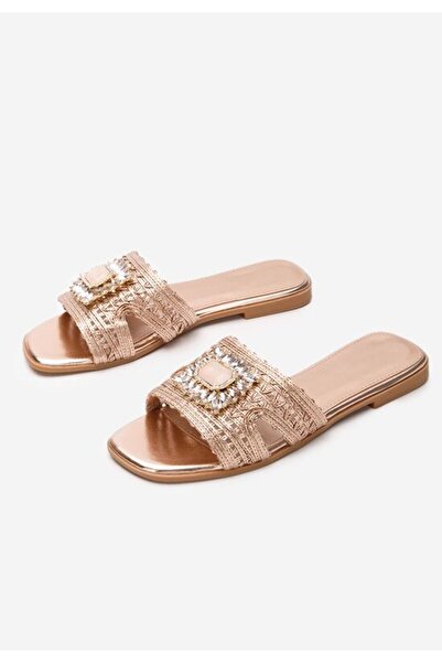 B T Shoes Papuci fara toc Evianna champagne