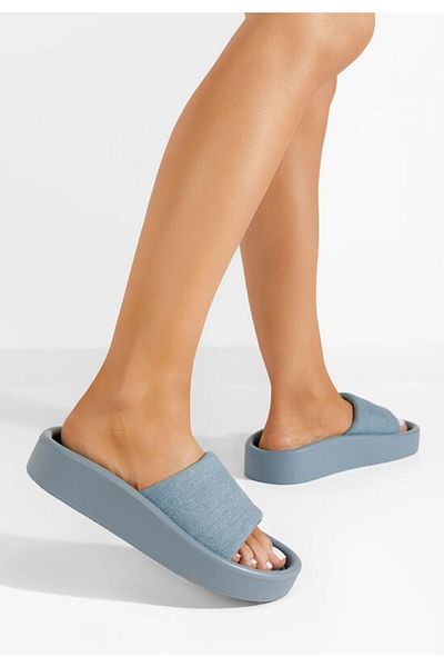 B T Shoes Papuci plaja dama Teneres denim