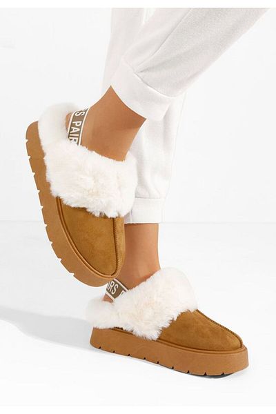 B T Shoes Papuci cu platformă Pairs camel