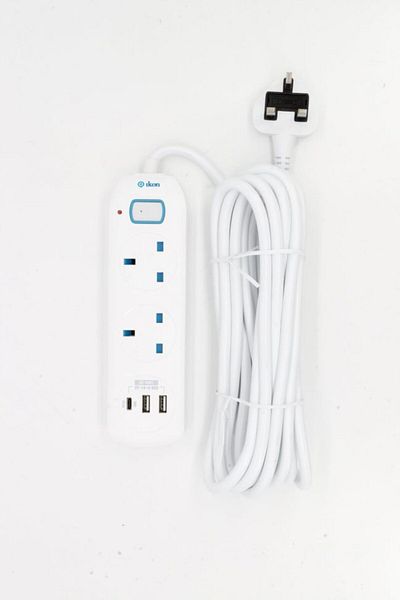 İkon IKON 2 Way Extension with 2 USB C with 5 Meter Cable IK-203SPU