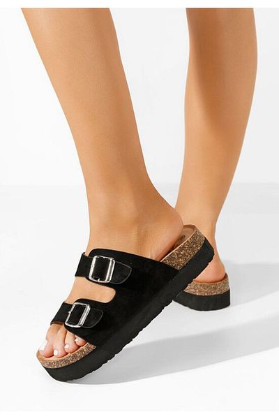 B T Shoes Papuci cu platformă Sheiva negri