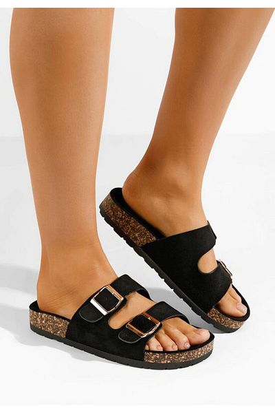 B T Shoes Black Roscelin V2 thick-soled slippers