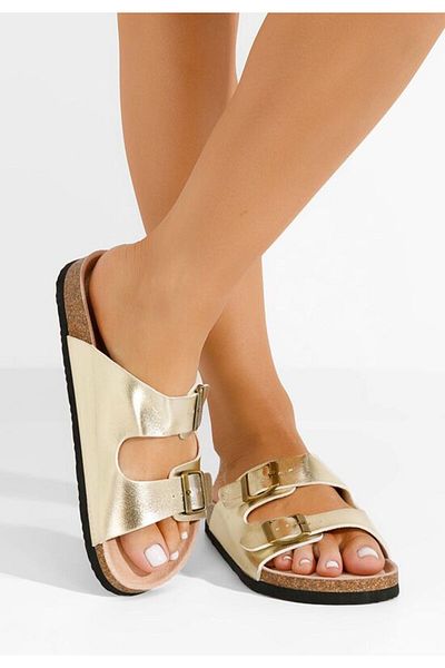 B T Shoes Papuci dama Vanasia aurii