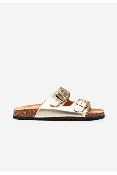 B T Shoes Papuci cu talpa inalta Evet V2 aurii