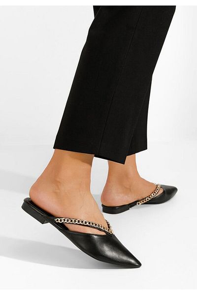 B T Shoes Andranie women's black clogs