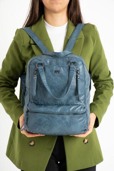 yuzuco Штучна шкіра рюкзак синій (Модель: 571-9-12D)