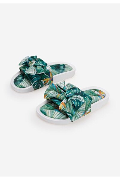 B T Shoes Campoline women's green slippers