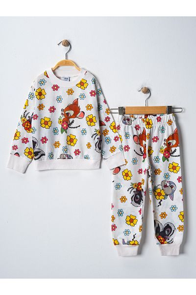 minitrends Ceylan Printed 2Ip Seasonal Girl's Top and Bottom Double Set