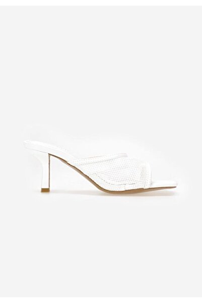 B T Shoes Papuci cu plasa Amaira Albi