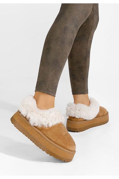 B T Shoes Women's platform sandals Dierra V6 camel