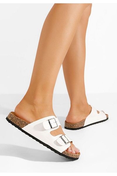 B T Shoes Papuci dama Vanasia V3 albi