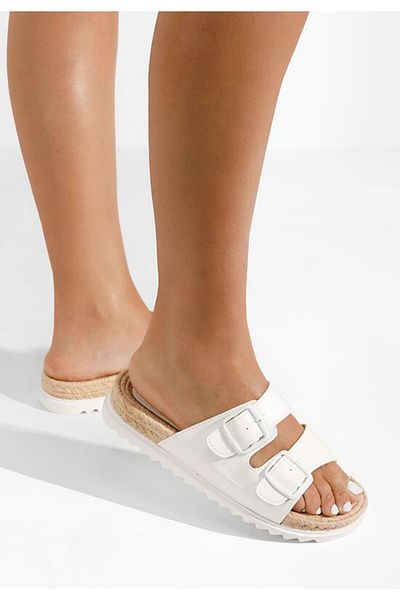 B T Shoes Papuci dama Miramar albi