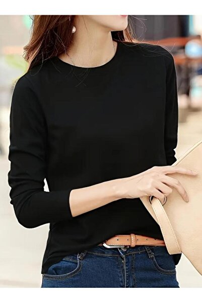 Pupa Uzun Kollu Bisiklet Yaka T-shirt