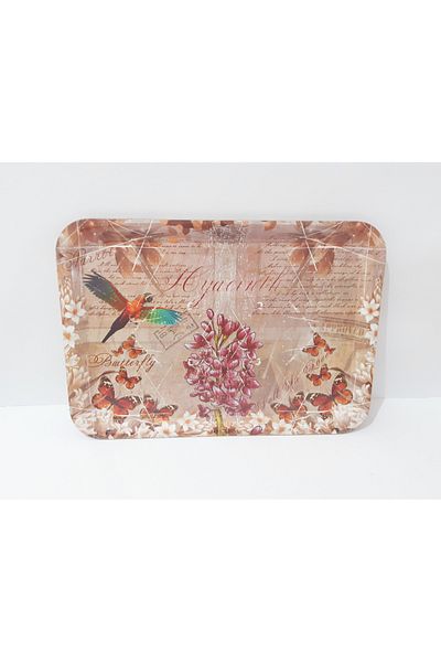renkli çiçekler Melamine Tea Tray 33.5X23.5 cm Melamine Tea Coffee Presentation Tray