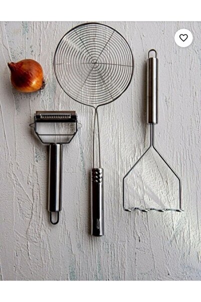 Metler مصفاة ستانلس مع مصفاة زيت، هراسة بطاطس، مجموعة مقشرة جوليان