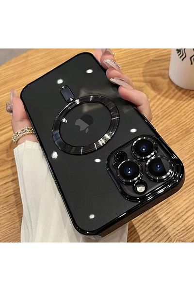 Choice جراب مغناطيسي ناعم مطلي باللون الأسود لهاتف iPhone 15 من Magsafe لهاتف iPhone 15 14 Plus 13 12 11 Pro Ma