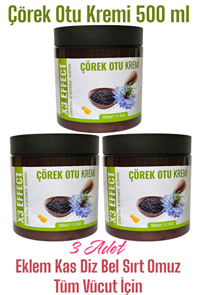 ULFİSU COSMETİCO Çörek Otu Yağlı Masaj Kremi 500 ml 3 Adet