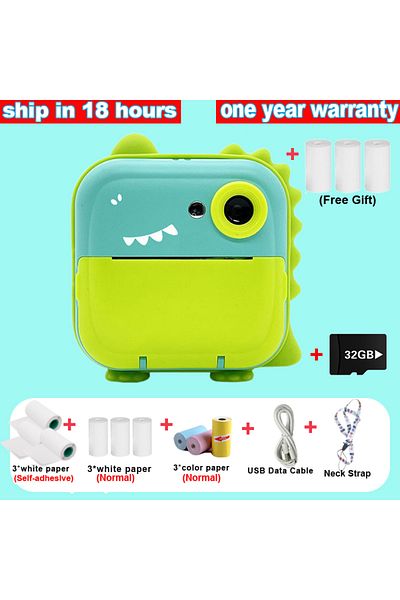Choice Add 3mix 32g Digital Children Camera For Photography Instant Print Photo Kids Camera Mini Thermal Pr