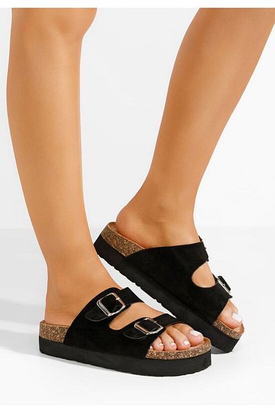 B T Shoes Papuci cu platformă Sheiva negri