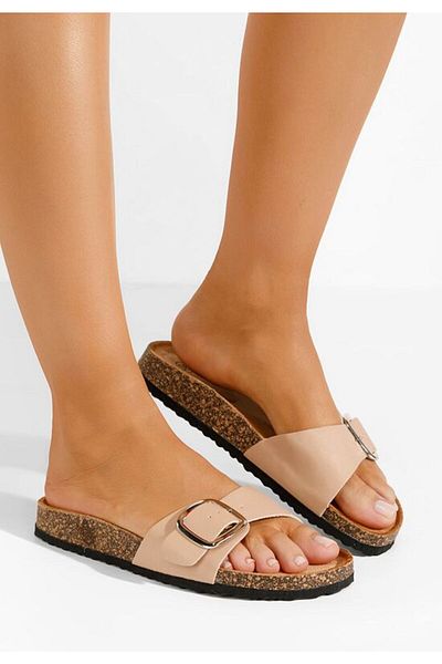 B T Shoes Ladies' slippers Andrina V3 beige