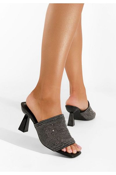 B T Shoes Elegant women's slippers Azelia black