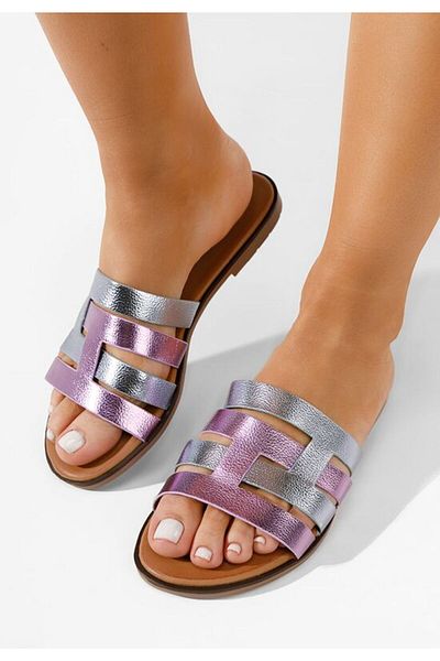 B T Shoes Papuci fara toc Cicada fucsia