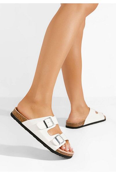 B T Shoes Papuci dama Vanasia albi