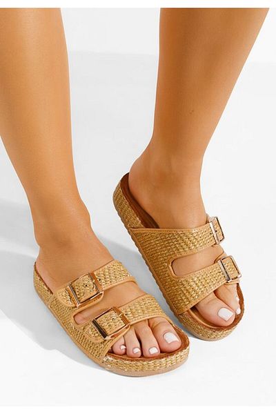 B T Shoes Women's slippers Caellia khaki
