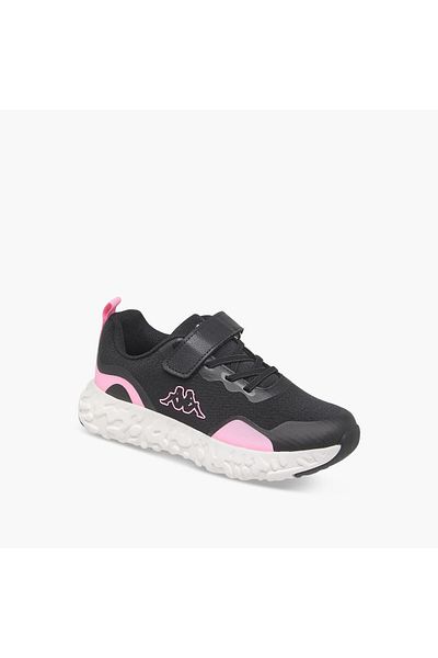 Kappa Girls' Colourblock Sports Shoes with Hook and Loop Closure