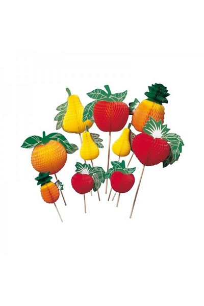LEONE Set of 100 decorative drink accessories, Frutta, 20 cm