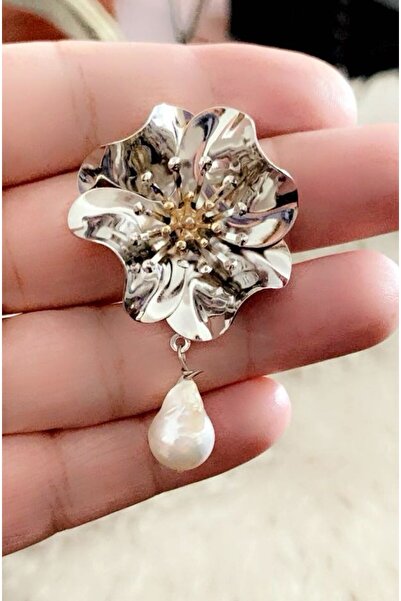 By Saadet Özkanlı kadın Barok İnci Küpe, Gerçek Tatlısu İncisi, 22 mm