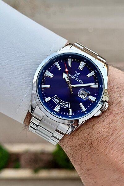 Daniel Klein Kadranı Lacivert Kordonu Silver Renk 24 Ay Garantili İç Gösterge...