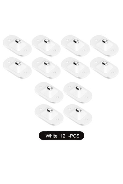 Choice White-12pcs Self Adhesive Caster Mini Swivel Wheels Stainless Steel Universal 360 Degree Rotation Pu