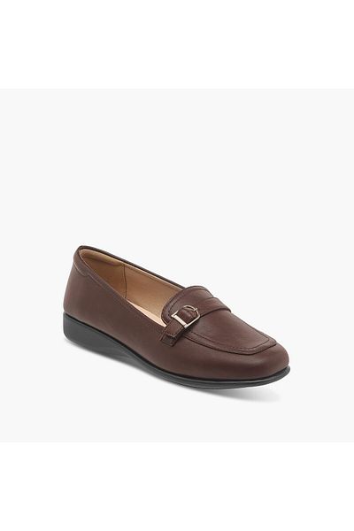 Paprika Solid Slip-On Loafers with Metal Accent
