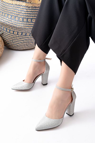 HERUS Women's Daily Comfortable Open Side Thick Heeled Classic Shoes