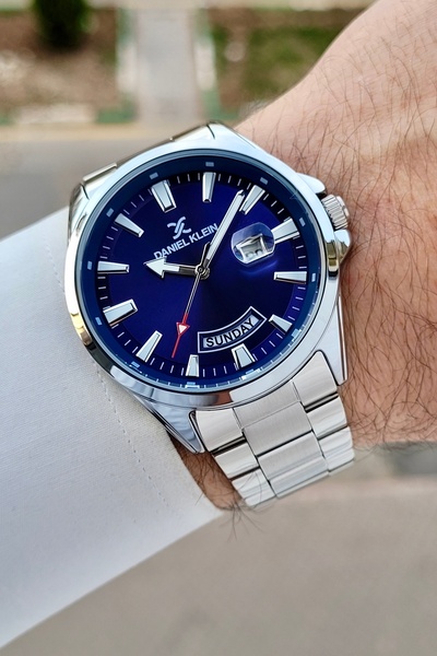 Daniel Klein Kadranı Lacivert Kordonu Gümüş Renk Iç Göstergeleri Aktif Erkek ...