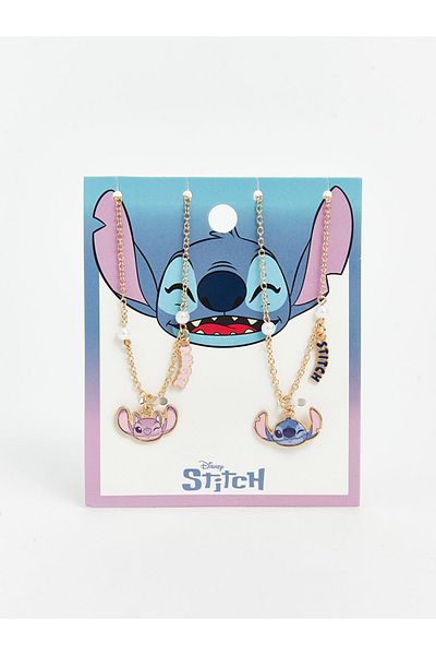 LC Waikiki مجموعة جديدة من القلادة المطبوعة للفتيات من Stitch 2'li city