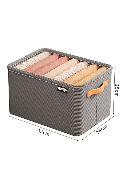 Choice 3 PCS Grey-Large 1/2/3PCS Collapsible Clothing Organizer Closet Clothes Pants Storage Organizer Clos