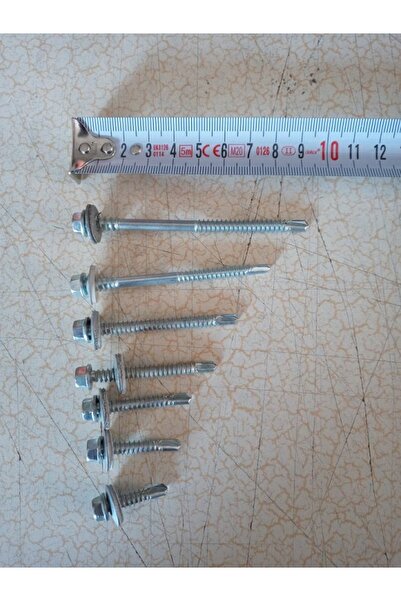 Diril Yapı Market 5,5x75 TRAPEZ ÇATI VİDASI-(50 ADET)-(8 MM SOMUN-6 GEN BAŞLI)