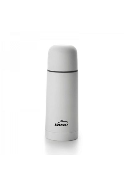 Lacor Stainless steel thermos, Soft Touch White, 350 ml