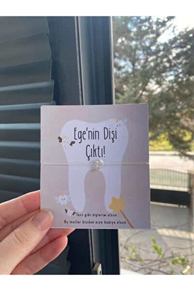 MELS TASARIM Kişiye Özel İsimli Diş Buğdayı Şans Bilekliği Hediyeliği 12 Adet