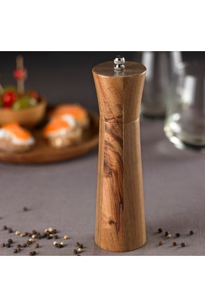 LEONE Rasnita pentru sare sau piper din lemn, 20 cm