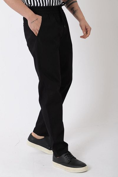 Stilkombin Elastic Waist Linen Trousers Pldp-01K_0385
