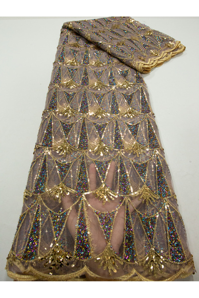 Choice قماش دانتيل أفريقي بطول 5 ياردات، مصنوع من قماش دانتيل أفريقي Kalume 2...