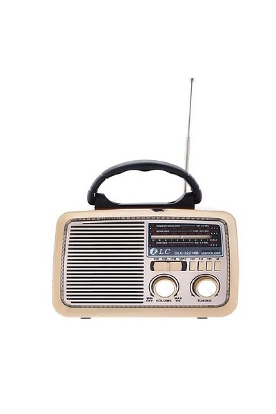DLC Bluetooth Portable Radio 32216B Brown/Gold/Black